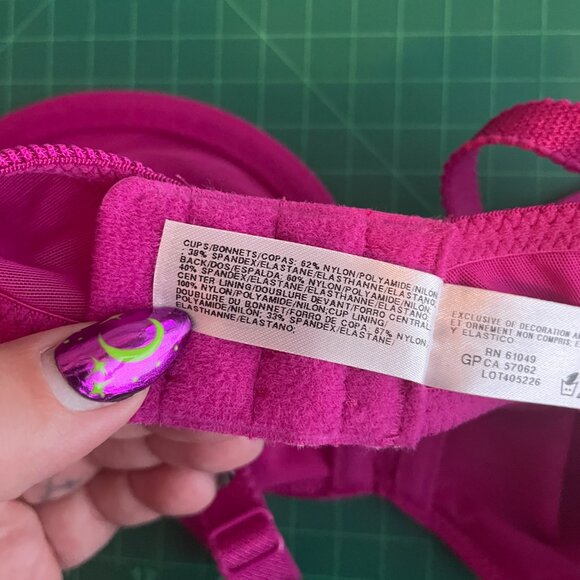 Wacoal Women 38C Pink Visual Effects Minimizer Bra Underwire Unpadded Lace - Picture 8 of 8